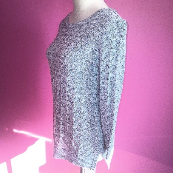 Talbot's ladies blue/white Knit Crew Neck Sweater (Size XS) - Picture 7 of 9